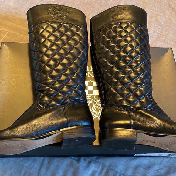 Vince Camuto Black Leather Boots SZ 7 - Picture 6 of 8